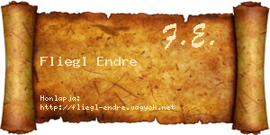 Fliegl Endre névjegykártya